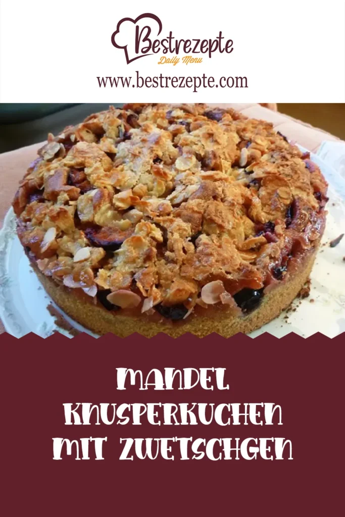 Mandel-Knusperkuchen mit Zwetschgen Pin