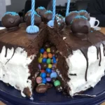 Piñata Torte mit Smarties