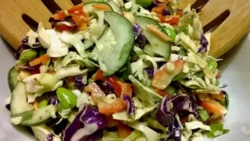 Thai Crunch Salat mit Erdnuss Dressing