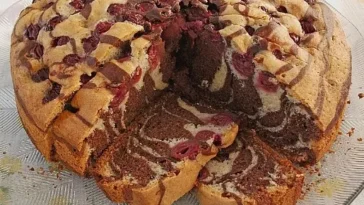 Zebrakuchen mit Kirschen - laktosefrei