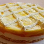 Marmorierte Mango-Joghurt-Torte