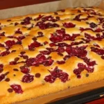 Versunkener Himbeer - Blechkuchen