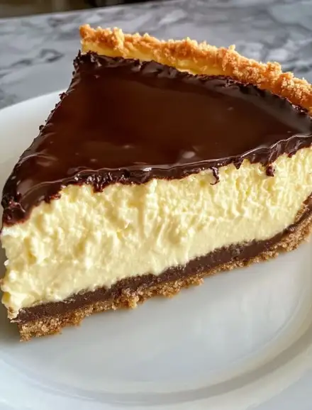 Käsekuchen mit Boston Cream Füllung