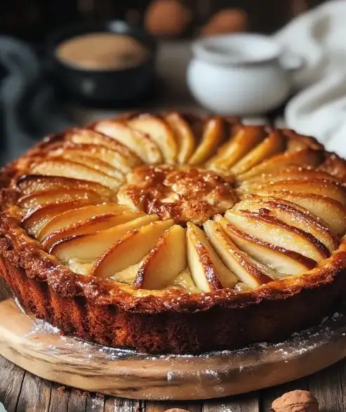 Birnen-Frangipane-Mandelkuchen