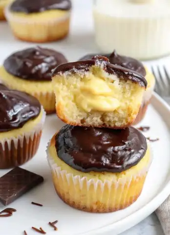 Boston Cream Pie Cupcakes