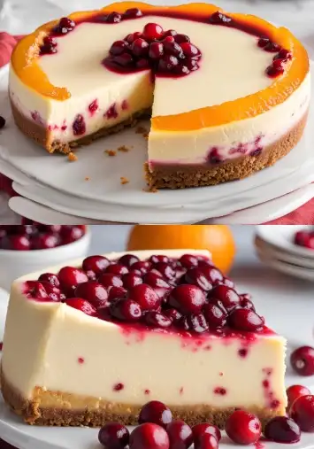 Cranberry-Orangen-Käsekuchen