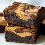 Erdnussbutter-Swirl-Brownie