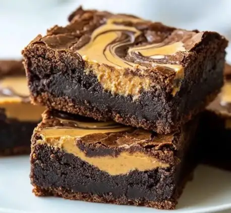 Erdnussbutter-Swirl-Brownie