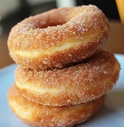 Hefe-Donuts mit Apfelwein, Zimt und Zucker