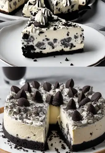 Oreo-Kekse-und-Cream-Käsekuchen