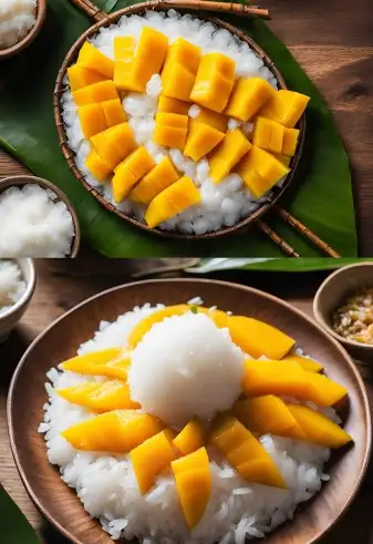 Thailändischer Klebreis mit Mango