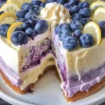 Zitronen-Blaubeer-Käsekuchen