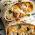 Hähnchen-Wrap mit Käse und Knoblauch