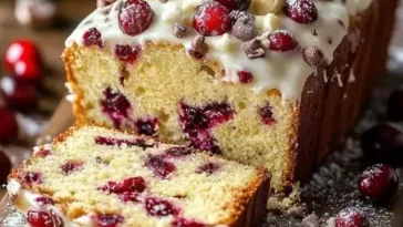 Hausgemachter Kuchen Weihnachts-Cranberry-Rührkuchen