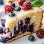 Kaffeekuchen mit Blaubeer-Frischkäse