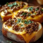 Käse-Knoblauchbrot Sloppy Joe Melts