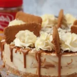 Köstlicher Biscoff-Käsekuchen mit weißer Schokolade