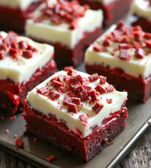 Red Velvet Brownies mit Frischkäse-Frosting