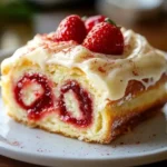 Süße Brötchen mit Erdbeer-Käsekuchen