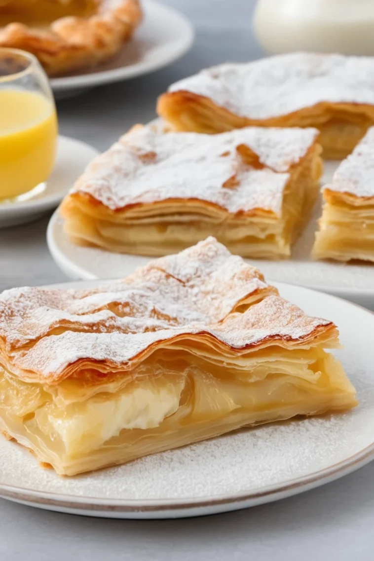 Bougatsa-Rezept – Griechischer Blätterteig-Puddingkuchen