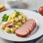 Leberkäse mit Kartoffelsalat