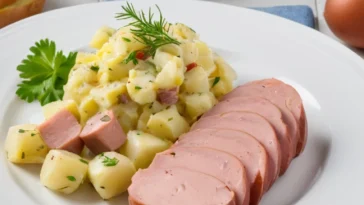 Leberkäse mit Kartoffelsalat