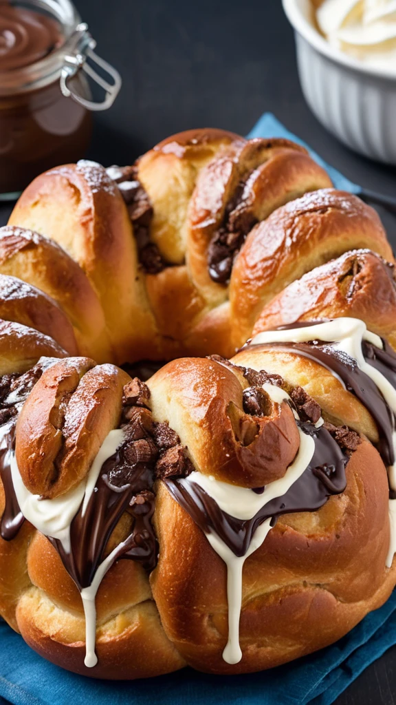 Monkey Bread mit Nutella und Frischkäse