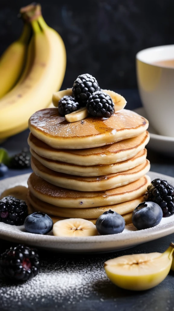 Pancakes mit Blaubeeren