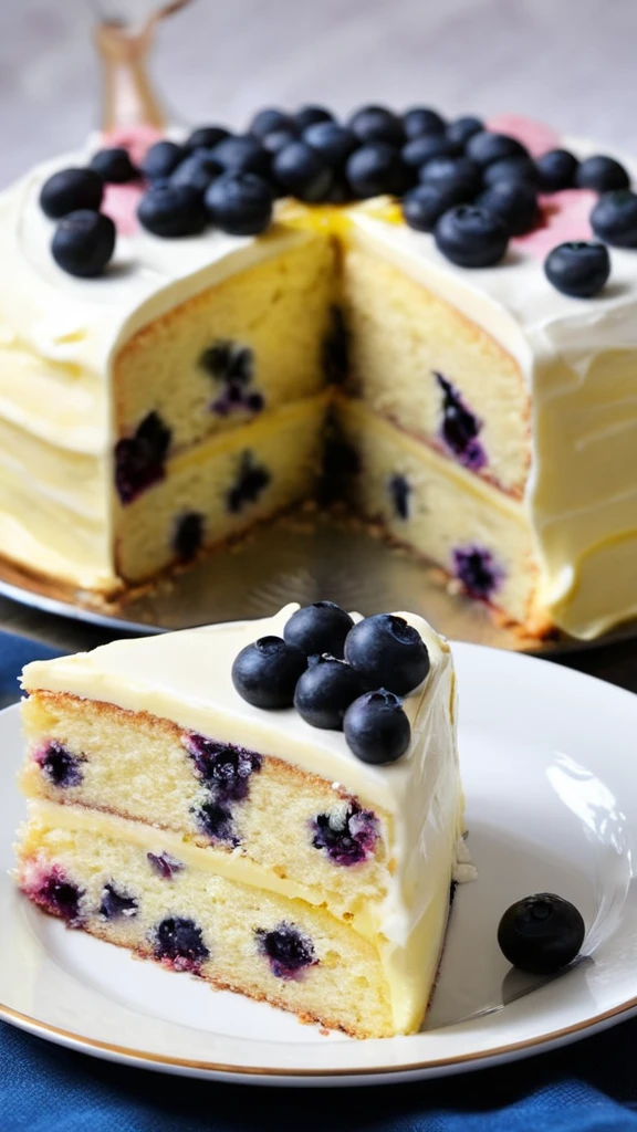 Zitronen-Blaubeer-Kuchen