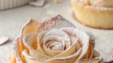 apfel-blätterteig-rosen – süßes dessert vom grill