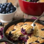 blueberry cobbler – warmes blaubeer-dessert vom grill