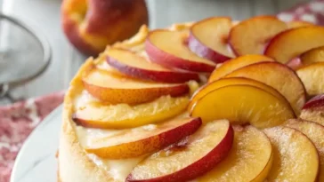 schmandkuchen mit nektarinen