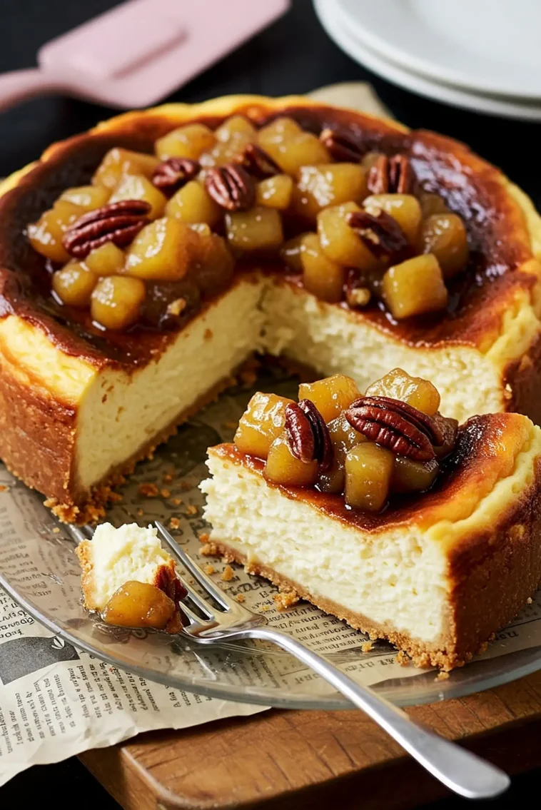 baskischer käsekuchen mit apfelkompott