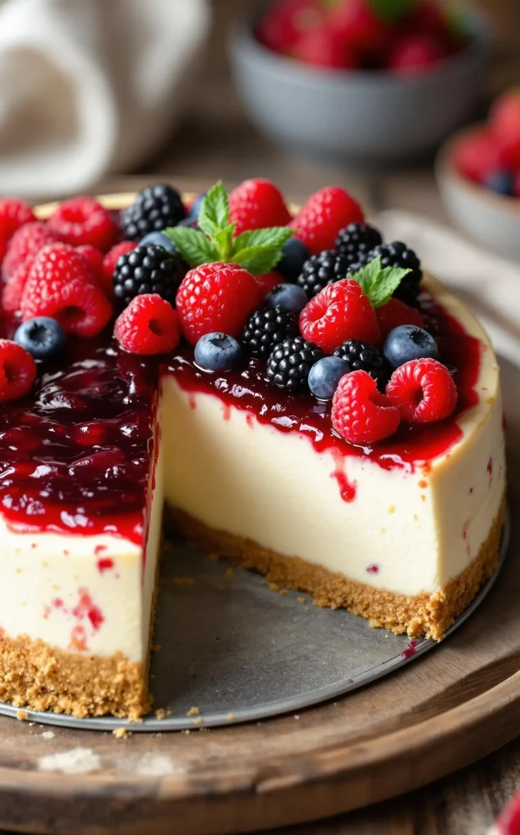 beeren-schmand-torte mit knusperboden