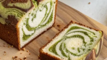 fluffiger marmorkuchen mit matcha