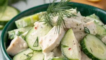 hähnchensalat mit tzatziki