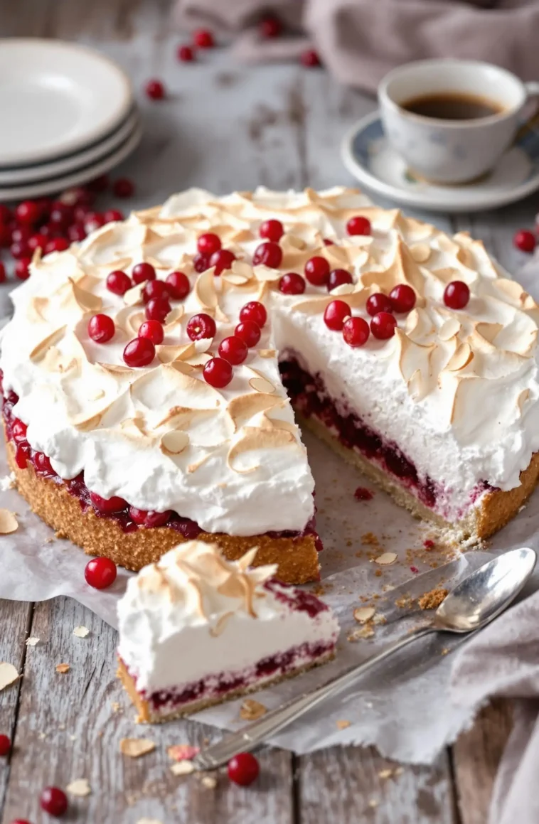 johannisbeerkuchen mit baiser einfach gemacht