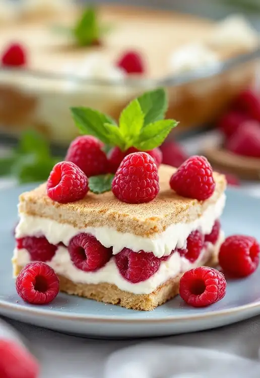 tiramisu mit himbeeren