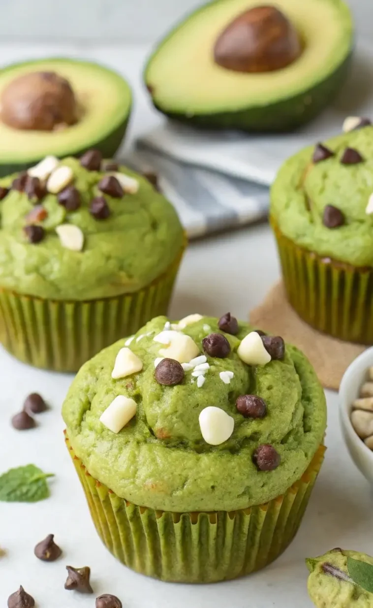 vegan avocado muffins