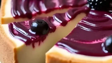 white chocolate cheesecake mit brombeerenswirl