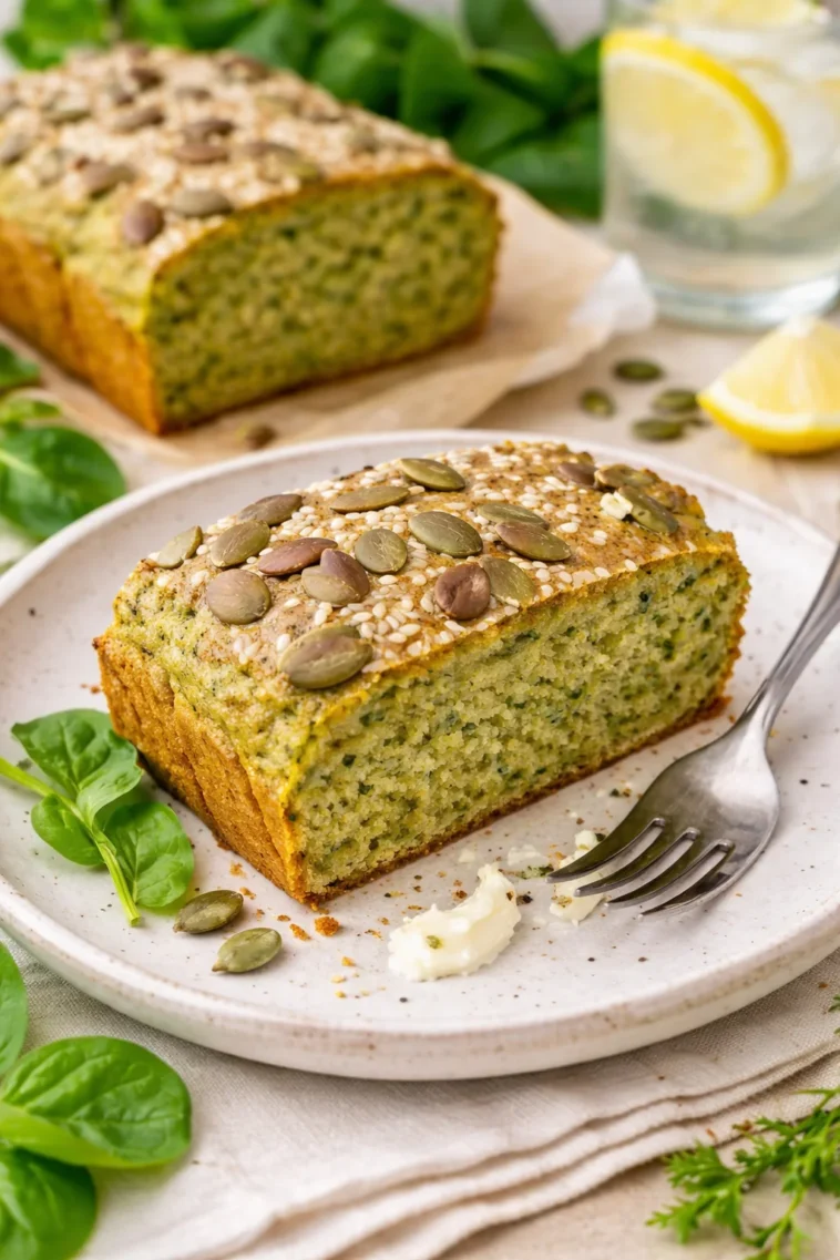 Leckeres und nahrhaftes Brokkoli-Brot, frisch gebacken und gesund.