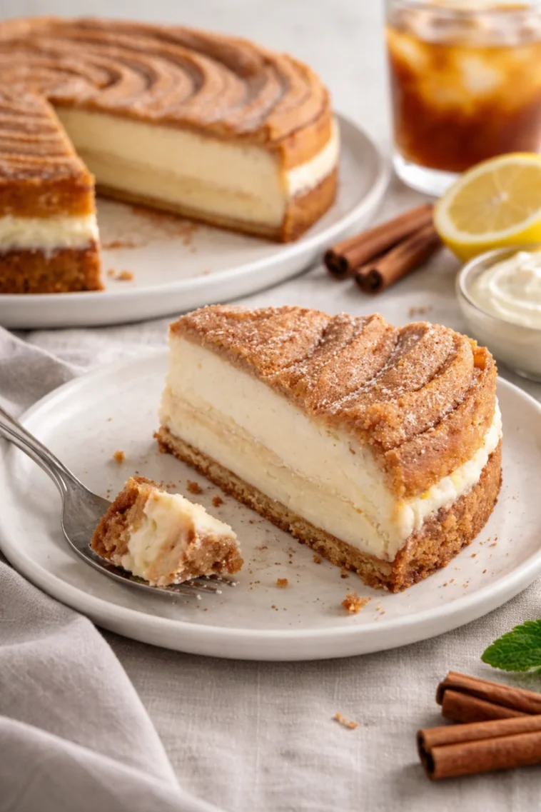 Leckeres Crescent Roll Dessert auf einem Teller angerichtet