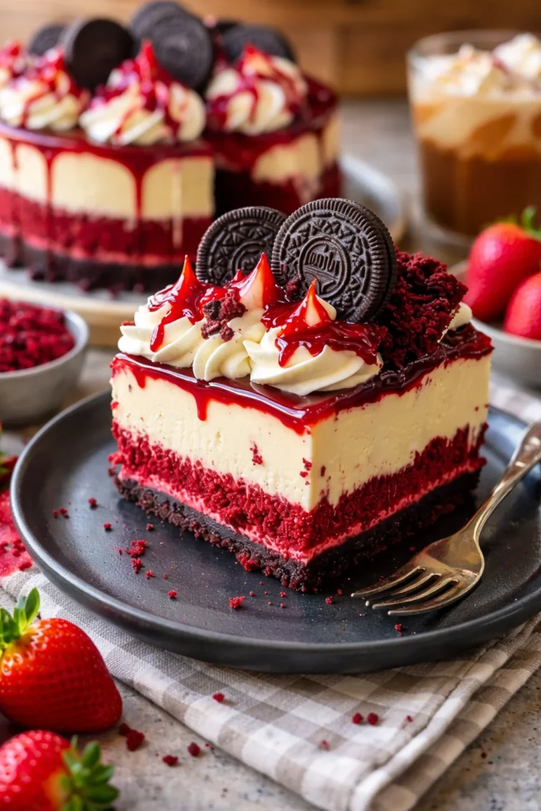 Red Velvet Käsekuchen mit Oreo - leckeres Rezept für einen besonderen Genuss