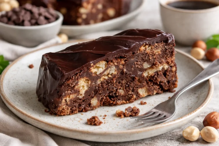 Dekadenter Mary Berry Schokoladenkekskuchen mit Schokoladenglasur