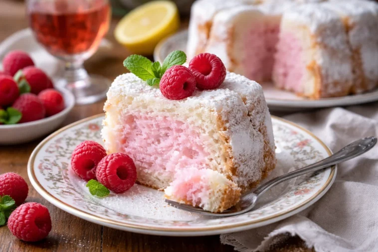 Engelshaarkuchen mit Himbeeren - köstliches Rezept für einen himmlischen Kuchen.