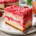 Leckerer Erdbeer-Käsekuchen mit frischen Erdbeeren und cremigem Käsebelag