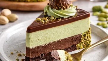 Ferrero Rocher Pistazienkuchen mit Nüssen und Schokolade