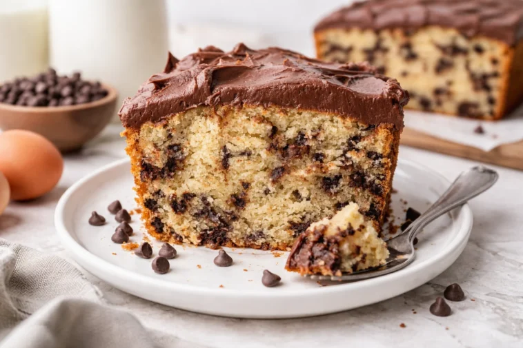 Rezept für selbstgemachten Butterkuchen mit Schokoladenstückchen