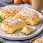 Gesunde Quark-Taler mit Haferflocken auf einem Teller