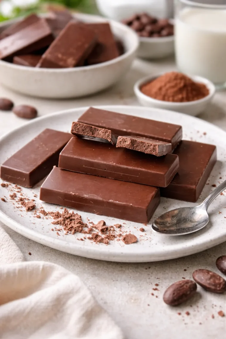 Hausgemachte Vollmilchschokolade in hochwertiger Qualität